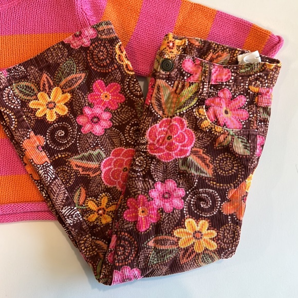 Garnet Hill - girls set, size 4/medium, pink and orange - Picture 4 of 9